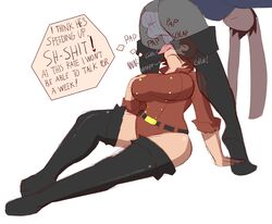 ! 1boy 1girls 2019 5_fingers animal_ear animal_ears animal_humanoid anthro anthro_on_anthro belt belt_buckle big_breasts big_penis black_belt black_boots black_thigh_boots black_thighhighs blowjob blue_clothing blue_suit boots breasts brown_body brown_clothing brown_hair brown_skin brown_suit bunny_boy bunny_ears bunny_girl buttons closed_eyes clothed clothed_female clothed_male clothing comic deepthroat dialogue english_text face_fucking fellatio female furry furry_ears furry_female furry_male furry_only glasses goolahan hand_on_breast hand_on_ground heart hi_res jarvis_oakley long_tongue male male/female mini_comic mob_face mostly_clothed mostly_clothed_female mostly_clothed_male motion_blur motion_lines naomi_yakagawa ngoolahan onomatopoeia open_mouth original original_character outercourse penis round_glasses short_brown_hair short_hair sitting sitting_down sitting_on_floor straight straight_sex suit testicles text thick_thighs thigh_boots thighhighs thighs thought_bubble throat_fuck tongue white_background wide_hips yellow_belt_buckle ~ rating:Explicit score:101 user:BustaCoconut