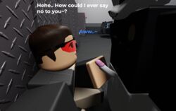  2boys 2males 3d balls blowjob comic dialogue furry gay genitals male male_only masturbating_other penis police police_uniform roblox robloxian seth_the_cat_(character) seththefeline_(artist) source_request tagme text trooperpl_(character)  rating:explicit score: user:datrooper