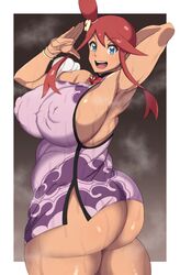 1girls alternate_breast_size anniversary_skyla_(pokemon_masters) armpits ass big_ass big_breasts blue_eyes breasts chubby chubby_female eye_contact fat_ass female game_freak huge_ass huge_breasts large_ass looking_at_viewer nintendo nipple_bulge oryuto pokemon pokemon_bw pokemon_masters red_hair skyla_(pokemon) standing sweat thick_thighs voluptuous wide_hips rating:Explicit score:141 user:Mukkypokky