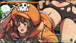 1boy 1girls 2d ahe_gao ahegao ambiguous_penetration animated ass ass_up big_hat bike_shorts blush blushing doggy_style drooling english_voice_acting faceless_male female female_focus from_behind from_behind_position fucked_silly gameplay_mechanics guilty_gear hat health_bar large_ass losloslos_(lx3) mark_gavatino may_(guilty_gear) original_voice ripped_clothes ripped_clothing ripped_pants ripped_shorts sex shorter_than_30_seconds shorts sol_badguy sound spats straight sweat tagme thick_thighs torn_clothes video voluptuous rating:Explicit score:471 user:SpongySpy