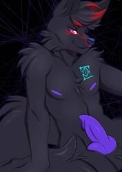  dick glowing male male_only penis purple_penis shinyumbra solo umbra wolf  rating:explicit score: user:gonkevlol