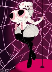 angel_dust_(hazbin_hotel) big_ass big_butt deadrock005 femboy fishnets hazbin_hotel huge_ass huge_breasts male_with_breasts muscular nipple_pasties stripper_pole thong rating:Explicit score:204 user:Thickfucker