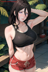 1girls ai_generated arm_behind_head arm_up armpits artist_name athletic athletic_female big_breasts blush boruto:_naruto_next_generations breasts brown_hair cleavage female female_focus huge_breasts hyuuga_hanabi light-skinned_female light_skin long_hair low-tied_long_hair low_ponytail midriff nai_diffusion naruto naruto_(series) navel one_arm_up oppai pale-skinned_female pale_skin patreon_username ponytail shorts solo solo_focus sports_bra stable_diffusion sweat sweatdrop sweating sweaty sweaty_body temptart thighs url very_long_hair violet_eyes watermark web_address white_skin workout_clothes rating:Questionable score:86 user:Diwan