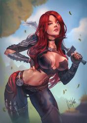  1girls female female_only katarina_du_couteau league_of_legends neiakori  rating:questionable score: user:mydickhurtaf