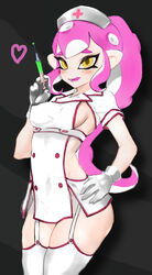 1girls blush breasts cute edit edited erect_nipples female female_only gloves jtveemo light-skinned_female light_skin long_hair looking_at_viewer needle nintendo nipples nurse octoling octoling_girl octopus_girl pink_eyes ponytail pseudo_hair puffy_nipples sideboob solo splatoon splatoon_(series) splatoon_2 syringe tentacle_hair thick_thighs thighhighs tongue_out rating:Questionable score:74 user:StrgtOctoBoi