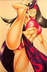 1girls evil_grin female female_only juri_han leg_up octavius_dp solo street_fighter swimsuit rating:Questionable score:31 user:IPfreely