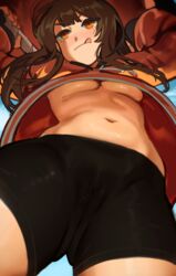 1girls clothing guilty_gear guilty_gear_strive low-angle_view may_(guilty_gear) roropull shorts upshirt rating:Explicit score:212 user:LuffyNika