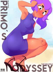 1girls armpits big_ass brawl_stars crouching female female_only horny lilatole purple_hair shelly_(brawl_stars) tight_clothing rating:Questionable score:81 user:Mat8