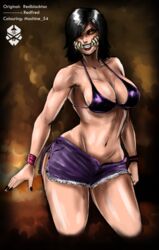 1girls 2d armband bikini bikini_top breasts cleavage color dark_hair denim denim_shorts edit eyeshadow female female_only jean_shorts jeans lips lipstick long_hair machine_54 mileena mortal_kombat mortal_kombat_x navel netherrealm_studios pinup purple_bikini redblacktac redfred rough_sketch short_skirt shorts sketch skirt smile solo thick_thighs uncensored wide_hips yellow_eyes rating:Questionable score:166 user:Machine_54