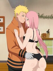 1boy 1girls alternate_hair_length alternate_hairstyle bandaged_arm bandages blue_eyes boruto:_naruto_next_generations bra clothed_male couple duo green_eyes iharuluna_(artist) jacket lingerie long_hair male male/female naruto naruto_(series) panties pants pink_hair ponytail sakura_haruno short_hair straight tied_hair underwear undressing uzumaki_naruto yellow_hair rating:Questionable score:106 user:2BHonestWU