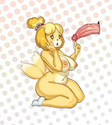 5_fingers :o animal_crossing animal_ears anthro areolae big_breasts black_eyes blush breasts brown_nose canid canine canis cum cum_drip dog_ears dog_tail domestic_dog erection eyebrows eyelashes female female_anthro fingers footwear fur furry genital_fluids genitals hand_on_face hi_res highres hips huge_cock isabelle_(animal_crossing) kneeling large_breasts male male/female mammal midriff mostly_nude naked navel nintendo nipples nude nude_female on_knees open_mouth panties penis penis_awe polka_dot_background rizdraws shih_tzu socks solo_focus sweat sweatdrop tail tailwag thick_penis thick_thighs thighs veiny_penis white_body white_fur white_socks wide_hips yellow_body yellow_fur yellow_hair rating:Explicit score:252 user:LuffyNika