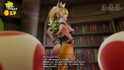 3d 69_(number) angry ass big_ass bowsette curvy dialogue english_text female group library mario_(series) new_super_mario_bros._u_deluxe nintendo rule_63 super_mario_3d_world text toad_(mario) tscd_rendering unseen_male_face rating:Questionable score:40 user:TalishaCD