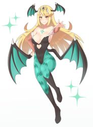 absurdres animal_print bare_shoulders bat_print bat_wings big_sister breasts bridal_gauntlets cleavage clothing cosplay darkstalkers female full_body head_wings highres large_breasts leotard long_hair looking_at_viewer medium_breasts milf morrigan_aensland morrigan_aensland_(cosplay) mythra nintendo onee-chan pantyhose photoshop print_legwear sarukaiwolf simple_background smile solo third_party_edit white_background wings xenoblade_chronicles_(series) xenoblade_chronicles_2 rating:Questionable score:78 user:woomius