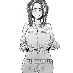 1girls abs black_and_white blush breasts female female_focus female_only hair kaina_tsutsumi lady_nagant my_hero_academia prison prison_clothes prison_uniform ratatatat74 short_hair smile smiling smiling_at_viewer smirk smirking smirking_at_viewer sweat sweatdrop sweating two_tone_hair rating:Questionable score:364 user:Hizizi