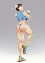 blueorca capcom chun-li female looking_back street_fighter street_fighter_alpha string_panties tagme thick_thighs underboob rating:Explicit score:86 user:idonthaveaproblem