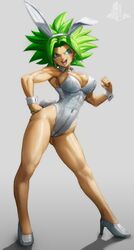 1girls alternate_breast_size alternate_costume ass_visible_through_thighs big_ass big_breasts big_butt blue_eyes bunny_costume bunny_ears bunny_girl bunny_tail bunnysuit cameltoe dragon_ball dragon_ball_super elitenappa female female_focus female_only flexing green_eyebrows green_hair hand_on_hip heels high_heels kefla large_breasts legendary_super_saiyan light-skinned_female mouth_open muscular muscular_female solo solo_female solo_focus super_saiyan super_saiyan_2 thick_thighs tummy white_background white_bunny_ears rating:Questionable score:376 user:Jamal_Laquari