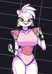 1girls animatronic artist_request big_breasts bow female female_only five_nights_at_freddy's five_nights_at_freddy's:_security_breach gato_gratam glamrock_chica_(fnaf) leotard lipstick pink_bow pink_skin robot robot_girl robot_humanoid shiny solo studded_bracelet tagme wide_hips rating:Safe score:137 user:GrovyleSlut