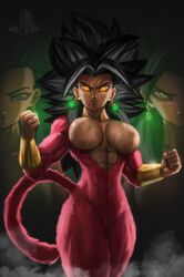 abs angry artist_logo big_breasts black_hair blood bright_pupils caulifla dragon_ball dragon_ball_gt dragon_ball_super dragon_ball_z elitenappa featureless_breasts fit fit_female fusion gold_accessory hi_res kale kefla long_hair looking_at_viewer nipples nude potara_earrings potara_fusion pussy red_fur scars solo super_saiyan_4 tail yellow_eyes rating:Questionable score:242 user:Super_whore_Kefla