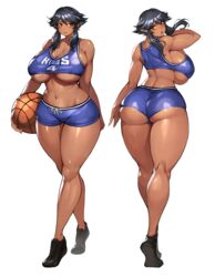 ball basketball_uniform dark-skinned_female dark_skin elf gurimjang pointy_ears rating:Questionable score:133 user:SandsGoddess