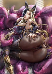 9_tails ahri alternate_costume alternate_eye_color alternate_hair_color alternate_hairstyle animal_ear_fluff animal_ears animal_girl animal_humanoid ass ass_cleavage big_ass big_breasts black_hair blonde_hair breasts bubble_butt busty butt_crack charm charmed child_bearing_hips cleavage clothing coven_ahri curvaceous curves curvy curvy_body curvy_female curvy_figure curvy_hips dat_ass eclipse_series facial_markings female female_only fluffy fluffy_ears fluffy_tail fluffy_tails fox fox_ears fox_girl fox_humanoid fox_tail fox_tails fur furry_ears furry_tail glistening glistening_body glistening_breasts glistening_hair glistening_skin hair_over_one_eye high_resolution hips hourglass_figure huge_breasts humanoid inner_ear_fluff kemonomimi kitsune large_breasts league_of_legends light-skinned_female light_skin long_hair multi_tail multicolored_hair multiple_tails nine_tailed_fox pale-skinned_female pheromones riot_games seduction seductive seductive_eyes seductive_look seductive_mouth solo_female stockings suggestive suggestive_gesture suggestive_look suggestive_pose supullim tail thick_thighs thighs uncensored variant vastaya video_games voluptuous wide_hips rating:Explicit score:162 user:LewdVesani