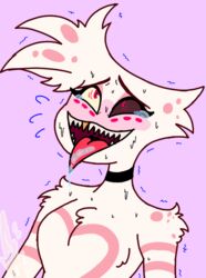 2022 ahe_gao angel_dust_(hazbin_hotel) black_sclera blushed color colored cum cumming cumshot demon demon_boy digital_art digital_drawing_(artwork) digital_media_(artwork) femboy femboysub furry gay hazbin_hotel horny iwbaal male male/male male_only orgasm orgasm_face pink_eyes pink_fur saliva saliva_on_tongue submissive submissive_male sweat vivienne_medrano white_body white_fur white_hair yellow_sclera rating:Explicit score:45 user:Iwbaal