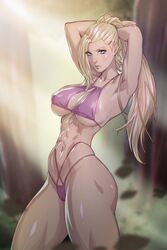 alternate_breast_size arttoru bikini blonde_hair blue_eyes huge_breasts ino_yamanaka naruto thick_thighs toned_stomach rating:Explicit score:145 user:The_Realistic