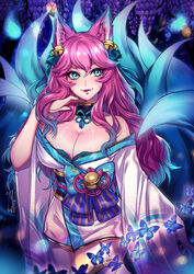 1girls ahri female female_focus female_only league_of_legends maiulive rating:Questionable score:1 user:mydickhurtaf