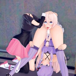 2girls 3d ahe_gao blush body_horror cevio cum cum_drip cum_dripping_out_of_pussy cum_in_pussy detached_head ejaculation highhijiki holding_head ia_(vocaloid) koikatsu koikatsu_(medium) monophallia nightmare_fuel penis penis_neck unusual_genitalia_placement unusual_penis_placement unusual_pussy_placement upside-down vaginal_penetration voiceroid weird what yuzuki_yukari rating:Explicit score:4 user:skedye