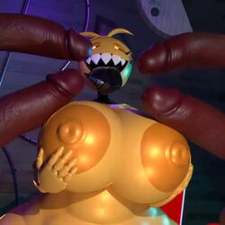 1girls 3d alphasoup animated animatronic areolae big_breasts big_penis breasts commission dark-skinned_male dark_skin eyelashes female five_nights_at_freddy's five_nights_at_freddy's_2 grabbing grabbing_own_breasts large_breasts large_penis loop multiple_boys nipples no_sound open_mouth penis sharp_teeth short_playtime teasing tongue tongue_out toy_chica_(cyanu) toy_chica_(fnaf) video white_eyes wide_hips yellow_body yellow_skin rating:Explicit score:168 user:HughthyDerg