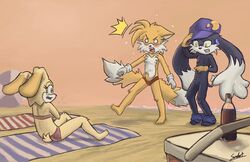 2:3_ratio anthro beach braless canine clothing cream_the_rabbit crossover day erection female fox fur interspecies klonoa klonoa_(series) male mammal multiple_males outdoors paheal penis rabbit sambot sitting sonic_(series) standing tails topless topless_anthro topless_female unknown_species rating:Explicit score:11 user:bot