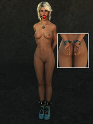 1girls 3d arms_behind_back ass ball_gag bound bound_wrists ciri cirilover1 embarrassed embarrassed_nude_female enf gag gagged nude nude_female the_witcher_(series) the_witcher_3:_wild_hunt white_hair rating:Explicit score:9 user:Sand-Snake