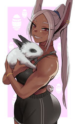 1girls abs big_ass bunny_ears dark-skinned_female dark_skin female fully_clothed gud0c looking_at_viewer miruko muscular muscular_female my_hero_academia rumi_usagiyama solo wholesome rating:Safe score:175 user:Uglydude452