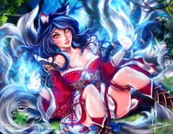 1girls ahri female female_focus female_only league_of_legends reivash rating:Questionable score:9 user:mydickhurtaf