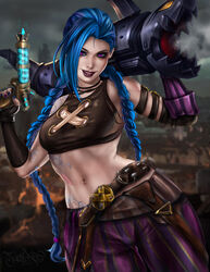 1girls female female_focus female_only fl1cs jinx_(league_of_legends) league_of_legends riot_games rating:Questionable score:15 user:mydickhurtaf