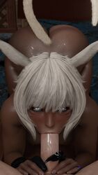 1boy 1girls 3d animated big_ass blender_(software) blowjob bouncing_ass bunny_ears butt cat_ears cat_tail catgirl cum_in_mouth cum_inside dark-skinned_female deepthroat ears eye_contact facial_markings fellatio femdom final_fantasy final_fantasy_xiv first_person_view glistening_body hetero high_resolution holding_penis interracial lazyprocrastinator light-skinned_male light_skin long_tail long_video longer_than_30_seconds longer_than_one_minute looking_at_viewer male/female male_pov malesub miqo'te necklace no_sound open_mouth oral pov pov_eye_contact seductive short_hair sucking sucking_penis tail tongue video wet wet_body wet_skin white_hair y'shtola rating:Explicit score:908 user:ToggafNaelik