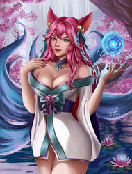 1girls ahri female female_focus female_only kouq98 league_of_legends rating:Questionable score:2 user:mydickhurtaf