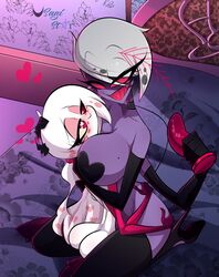 2girls angel_dust_(hazbin_hotel) big_breasts embrace female female_angel_dust female_only female_valentino_(hazbin_hotel) genderswap genderswap_(mtf) hazbin_hotel heart-shaped_pupils high_heels rule_63 sex_toy smooth_skin usagi_star valentino_(hazbin_hotel) vivienne_medrano yuri rating:Explicit score:135 user:Kinkinator26