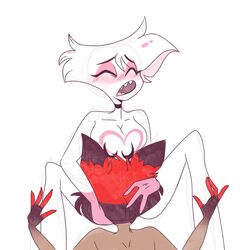 1boy 1boy1girl 1girls alastor_(hazbin_hotel) angel_dust_(hazbin_hotel) big_breasts blush blushing breasts choker closed_eyes cunnilingus demon demon_girl female female_angel_dust hands_on_head hazbin_hotel hornyspider22 licking_pussy licking_spussy male male/female moaning_in_pleasure naked red_hair rule_63 spider_girl white_body rating:Explicit score:50 user:Bigb00ba