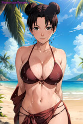 1girls abs adapted_costume aged_up ai_generated arms_behind_back athletic athletic_female bare_legs bare_midriff bare_shoulders beach beach_umbrella big_breasts bikini bikini_bottom bikini_top breasts brown_eyes brown_hair cleavage curvaceous double_bun hair_bun headband highres konohagakure_symbol legs_together looking_at_viewer midriff nai_diffusion naruto naruto_(series) naruto_shippuden ocean oppai palm_tree patreon_username sand seaside side-tie_bikini side-tie_bikini_bottom skirt smile solo stable_diffusion swimsuit taking_clothes_off temptart tenten toned toned_female twin_buns undressing upper_body url voluptuous walking walking_towards_viewer water watermark web_address rating:Questionable score:86 user:Diwan