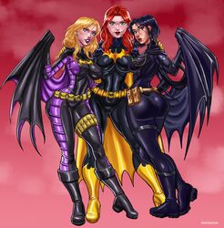 3girls asian asian_female ass ass barbara_gordon batgirl batgirl_(cassandra_cain) batgirl_(stephanie_brown) batman_(series) black_hair black_hair_female blonde_female blonde_hair blonde_hair blonde_hair_female blue_eyes breasts brown_eyes cassandra_cain costume dc dc_comics female female_only green_eyes heroine light-skinned_female light_skin looking_at_viewer red_hair red_hair red_hair_female sketchatron stephanie_brown superheroine rating:Questionable score:33 user:UberPhantom1115