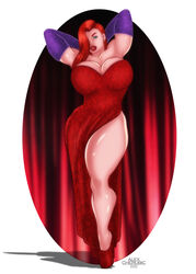 1girls alexcherubic big_breasts bimbo breasts clothing curvy curvy_female curvy_figure disney dress female female_only green_eyes heels huge_breasts jessica_rabbit long_hair looking_at_viewer makeup red_hair red_lipstick smile solo solo_female solo_focus thick_thighs who_framed_roger_rabbit rating:Safe score:51 user:Metamorphosis49