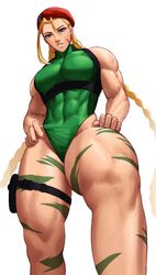 cammy_white looking_at_viewer muscles muscular_female sotcho street_fighter thick_thighs thunder_thighs rating:Explicit score:170 user:42GG14