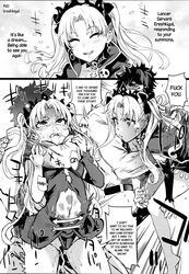 1boy 1girl abuse ambiguous_penetration asanagi asphyxiation beaten begging_for_mercy choke_hold choking cruelty ereshkigal_(fate) fate/grand_order fate_(series) female femsub fujimaru_ritsuka_(male) gacha_system greyscale hard_translated hate_sex helpless hitting male male/female maledom monochrome punch punching rape raped ryona stomach_punch strangling text violence rating:Explicit score:152 user:DoppelLover