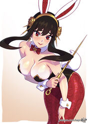 1girls assassin big_breasts black_hair breasts bunny_ears bunny_girl bunny_tail bunnysuit eye_contact fake_animal_ears female female_focus female_only kajinman leotard long_hair looking_at_viewer pantyhose red_eyes solo spy_x_family stiletto_(weapon) thorn_princess yor_briar rating:Questionable score:360 user:Mukkypokky