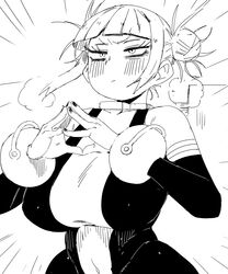 big_breasts black_and_white breasts coffing_(artist) embarrassed himiko_toga huge_breasts midriff my_hero_academia ochako_uraraka ochako_uraraka_(cosplay) ochako_uraraka_(hero_outfit) tight_clothing toga_himiko uraraka_ochako uraraka_ochako_(cosplay) uraraka_ochako_(hero_outfit) rating:Questionable score:136 user:MHARoleplay