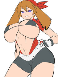 alternate_breast_size bandana bikini bikini_top blue_eyes breasts brown_hair condom condom_wrapper dd_(artist) gloves huge_breasts looking_at_viewer may_(pokemon) micro_bikini micro_bikini_top nintendo pokemon shirt_lift short_hair shorts sketch smile smug thick_thighs thighs underboob rating:Questionable score:214 user:Disastermaster55