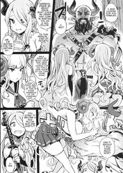 anila_(granblue_fantasy) asanagi big_breasts defeated defeated_heroine draph_race_(granblue_fantasy) english english_text femsub granblue_fantasy greyscale hard_translated hitting instant_loss male_domination maledom monochrome narmaya_(granblue_fantasy) page_1 punching scared scared_expression shortstack skirt text rating:Explicit score:29 user:DoppelLover