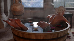 1girls 3d ass astex bath bathing ciri completely_nude feet female female_focus female_only green_eyes light-skinned_female nude scar solo solo_female solo_focus the_witcher_(series) the_witcher_3:_wild_hunt white_hair rating:Explicit score:37 user:Kokizi