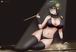 1girls assassin black_hair bra breasts chronosth1 eye_contact female gummslime legwear looking_at_viewer panties red_eyes solo spy_x_family stiletto_(weapon) thick_thighs thighhighs thighs thorn_princess yor_briar rating:Questionable score:48 user:Mukkypokky