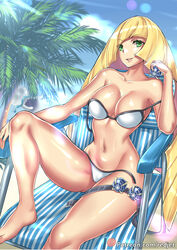 1girls alternate_version_available beach beach_chair beast_ball big_breasts bikini bikini_bottom bikini_top blonde_hair breasts cleavage eyes_visible_through_hair feet female female_focus female_only game_freak green_eyes holding_object long_hair lusamine_(pokemon) mature mature_female milf mother nihilego nintendo palm_tree pokeball pokemon pokemon_sm redjet sitting smile solo solo_female solo_focus thick_thighs thighs ultra_beast untied_bikini white_bikini rating:Questionable score:39 user:daft_human